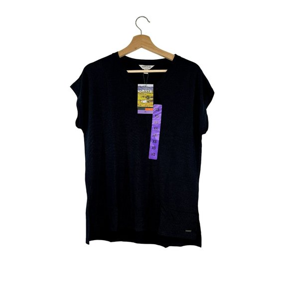 Orvis Women's Short Sleeve V-Neck Tunic Knit Top - Picture 1 of 6